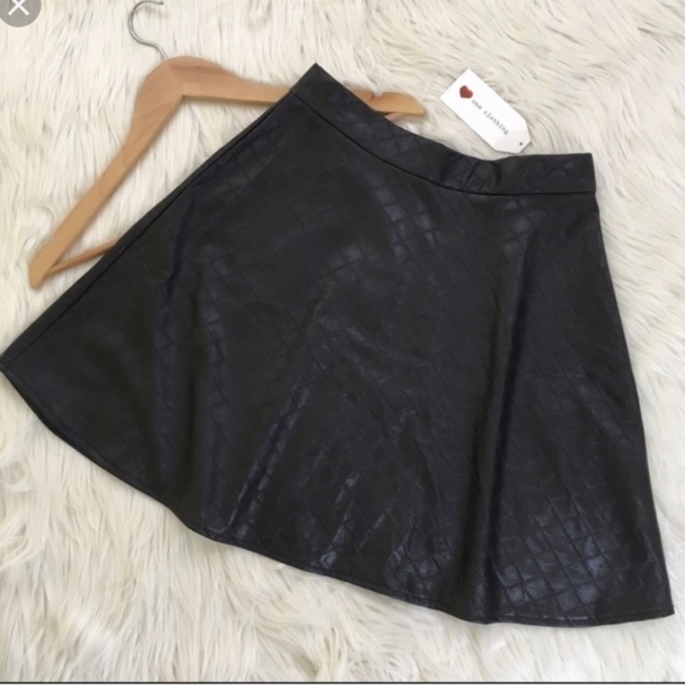 Faux leather skirt